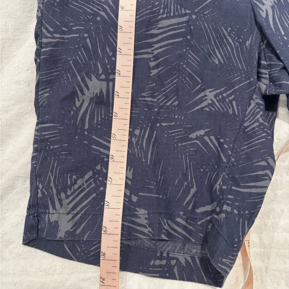 Vince Griffith Slim Fit Palm Print All Hemp Shorts in Coastal - Picture 7 of 8